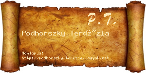 Podhorszky Terézia névjegykártya